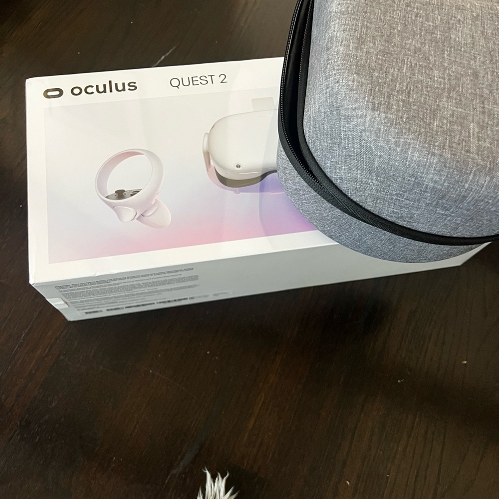 Oculus Quest 2 with White and Gray Accessories